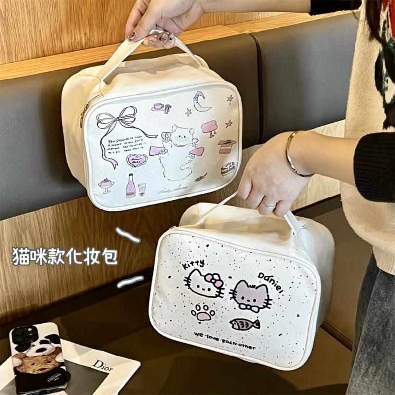 LIVE Túi Đựng Đồ Makeup Siêu Dễ Thương Kích Thước 24x18x12cm Chia Ngăn Bằng Da PU Phiên Bản Mới Phong Cách & Tiện Lợi