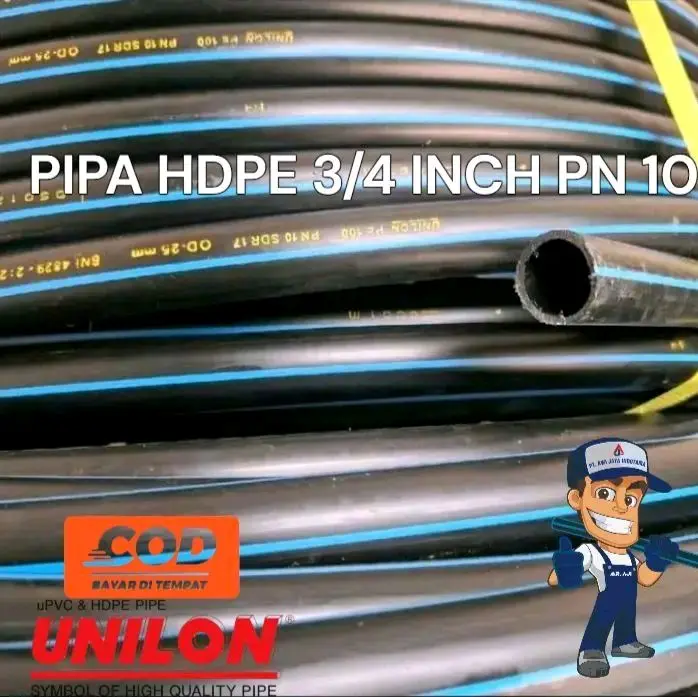 20 METER 3/4 INCH (25mm) PN 10 MEREK UNILON