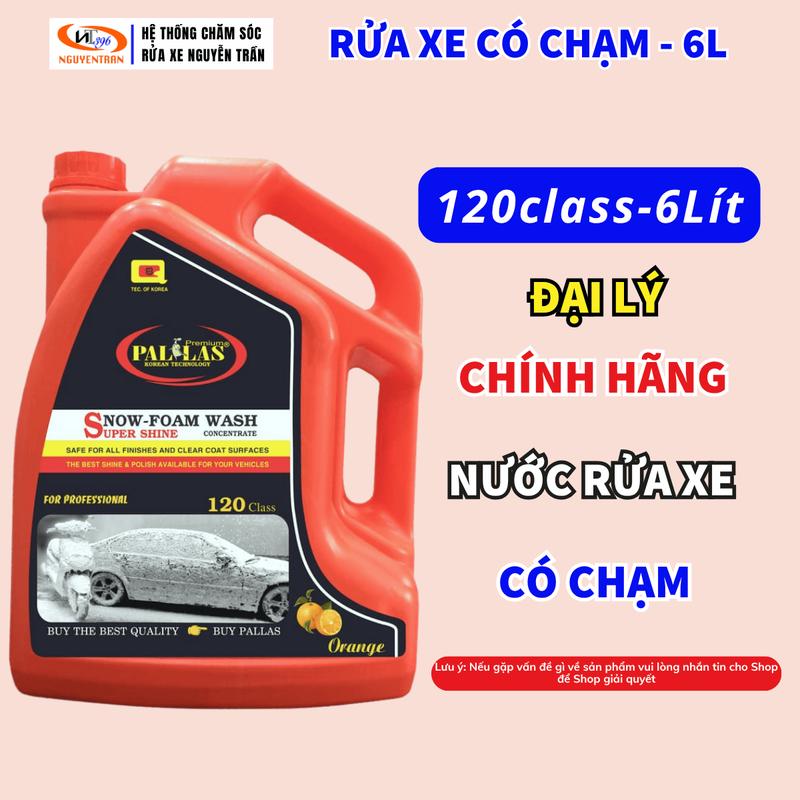 Nước Rửa Xe Bọt Tuyết Siêu Bóng 120Class-6L Pallas - Sơn Xe Sáng Bóng Không Ố Sơn Không Trắng Mốc - Chính Hãng Uy Tín Giao Nhanh Hỗ Trợ 24 7