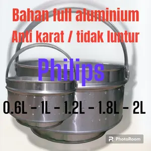 Saringan kukusan Nasi Philip2L-0.6L Bahan Aluminium Tebal
