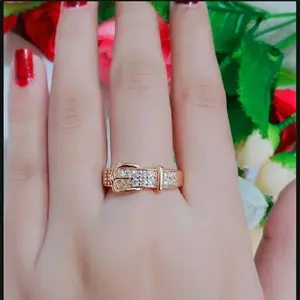 Cincin Wanita Motif GP Perhiasan Wanita Tahan Karat Tidak Luntur Rings Berlian