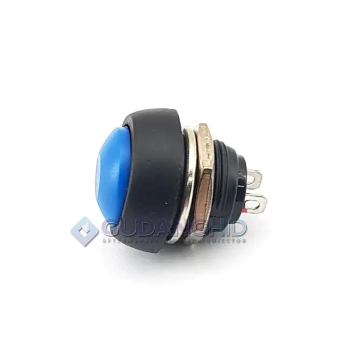 Saklar Reset Klakson Momentary Tombol ON OFF Universal Push Switch Hijau Kuning Plastik Putih Biru 1