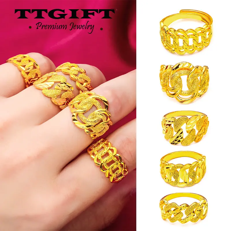 Fashionable women's ring, chain ring, adjustable