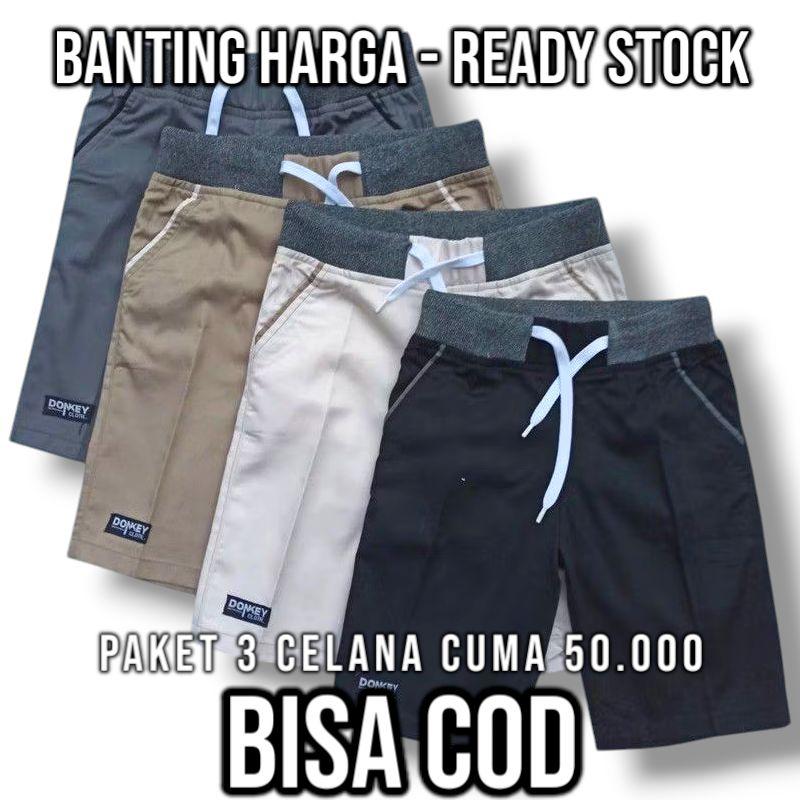 COD Paket Hemat isi 3 Celana Chinos Premium Anak Dan Dewasa Fashion Pendek 0
