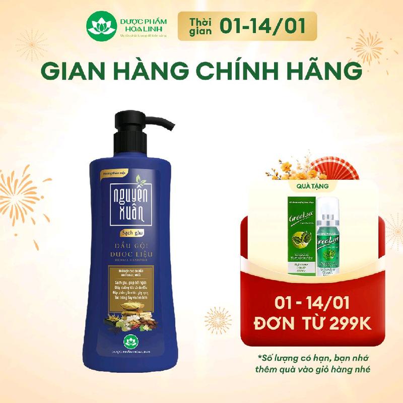 Dầu gội Dược liệu Nguyên Xuân Sạch Gàu 470g - Tặng thêm 50g giá không đổi