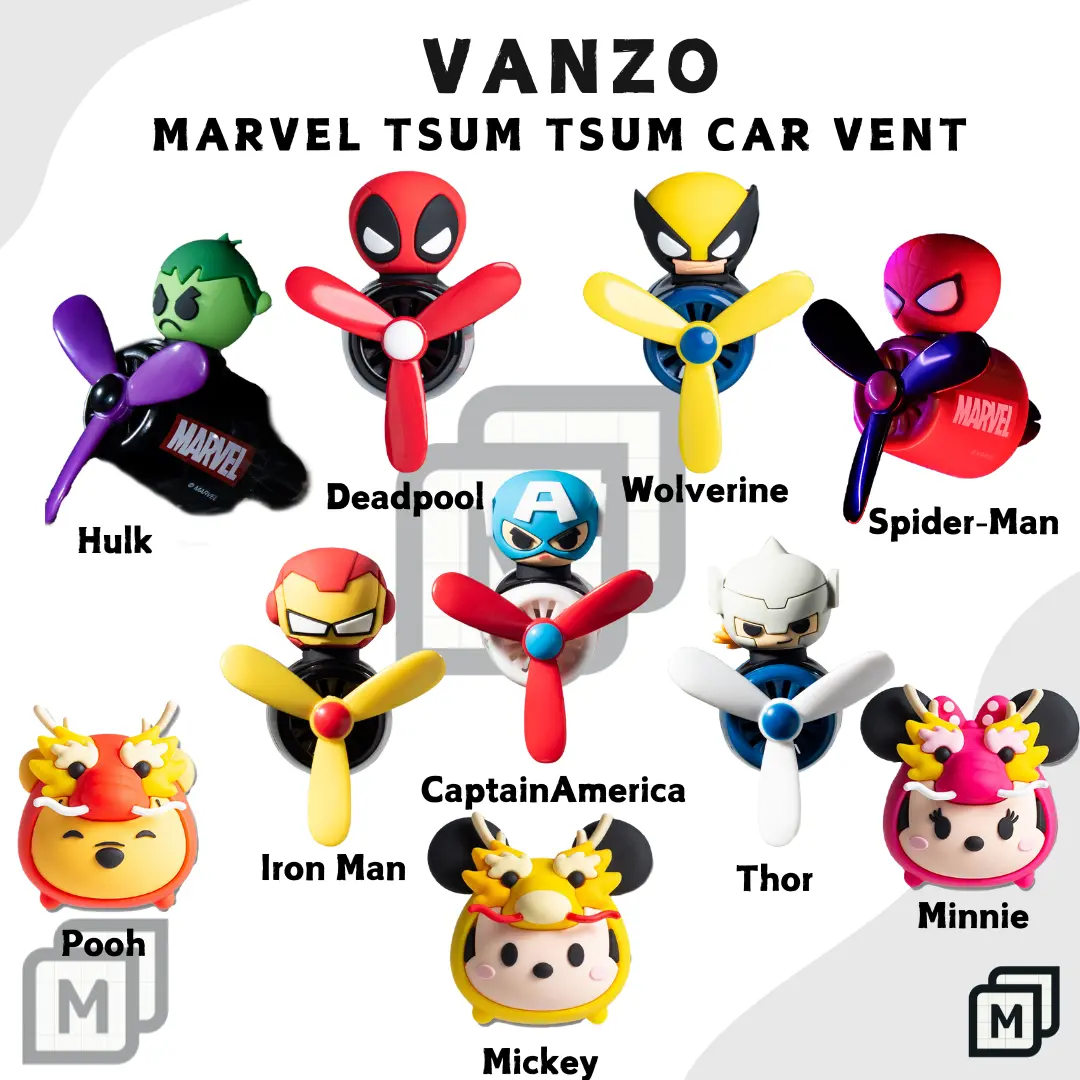 VANZO Marvel Series Car Vent Perfume Wolverine / Deadpool / Captain America / Iron Man / Thor / Spider-Man / Hulk Accessories Automotive Interior