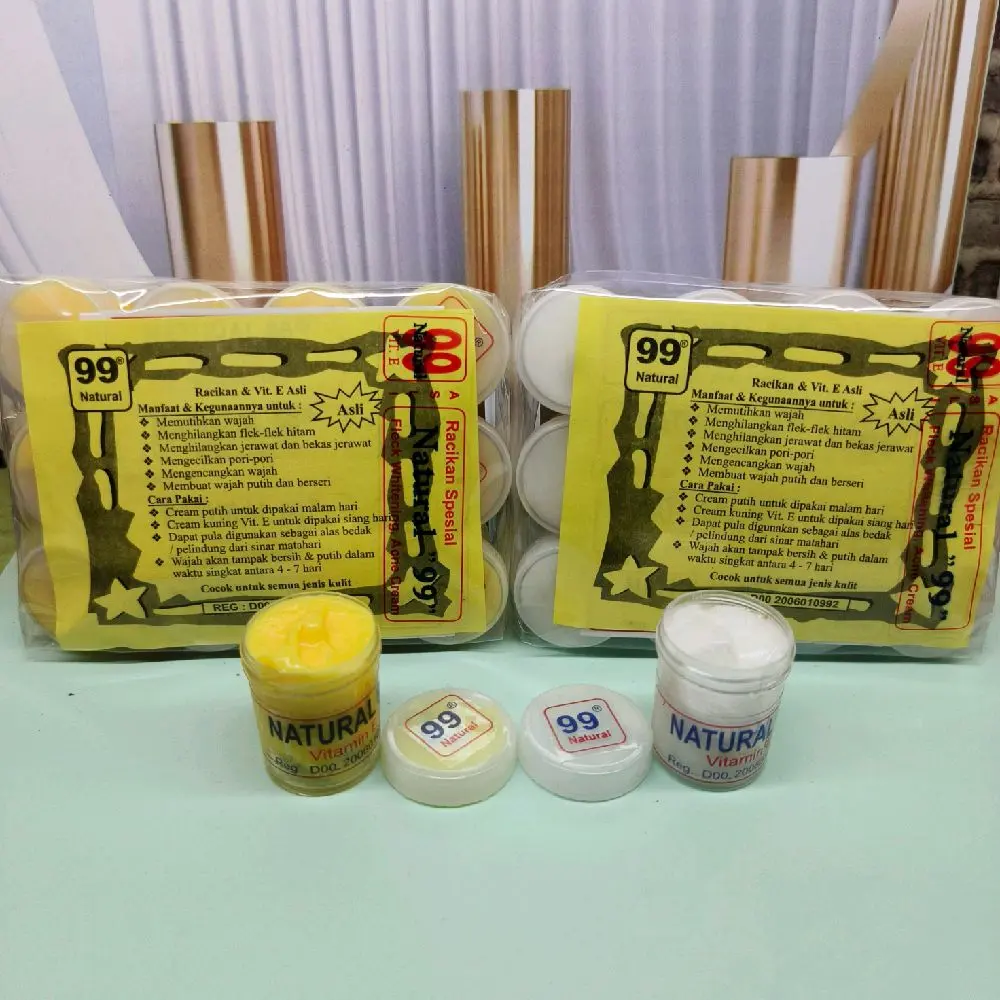 12PCS // CREAM  NATURAL 99 VITAMIN E SIANG & MALAM original