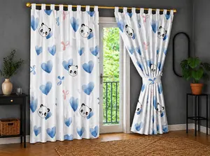 **Gorden Pintu & Jendela Panjang Premium 80x200cm | Motif Elegan Minimalis + Free Tali Pengikat
