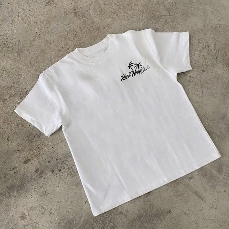 Áo Thun BOXY In KTS BLACKWORLD Beach Basic Local Brand Unisex Nam Nữ 2