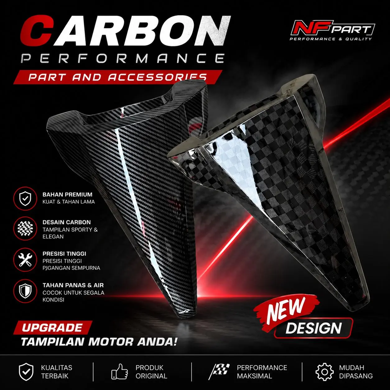 DASI BUTA PANEL DADA DASI BUTA VARIO 125 150 carbon dasi vario carbon catur Motorcycle