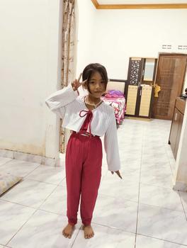 Product Review of Baju Anak Satu Set Dengan Celana Bahan Knit Hornet Untuk usia 2 sampai 12 tahun - Oneset Laura from k**a 0