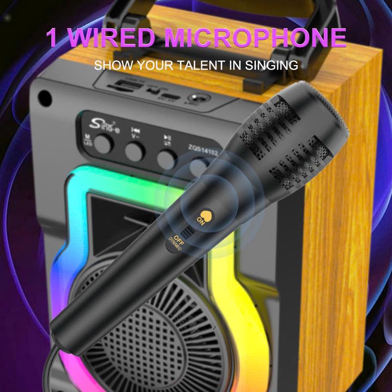 Có Kèm Mic Loa Bluetooth ZQS6166 Dàn Loa hát Karaoke xách tay. Nghe nhạc công suất lớn Âm thanh sống động 15W