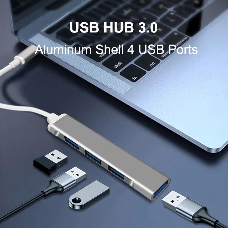 USB Hub Type C 4 Port ( 1 USB 3.0 dan 3 USB 2.0 ) Adapter High Speed 4
