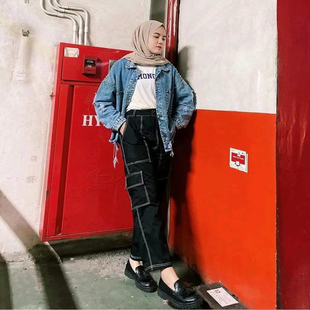 Naysqii - Cargo Chino Pants Korean Style Wanita Celana Katun Kulot Cewek Kerja Casual