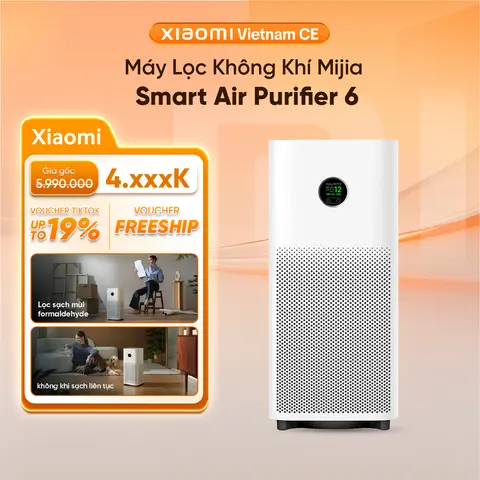 Máy lọc không khí Mijia Smart Air Purifier 6 BHR08MZEU - Hệ thống lọc composite 5 lớp - Diện tích lọc hiệu quả 29–50 m²