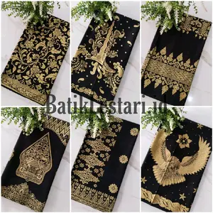 Kain Batik Meteran Gold 2meter Bahan Baju Batik Bahan Kebaya Seragam