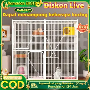 【Gajian Sale】Kandang Kucing Jumbo Premium  - Kandang Kucing & Kelinci Anti Lomcat/Loncat, Pagar Portable untuk Kucing, Anjing, dan Hewan Peliharaan Lain Anti Karat