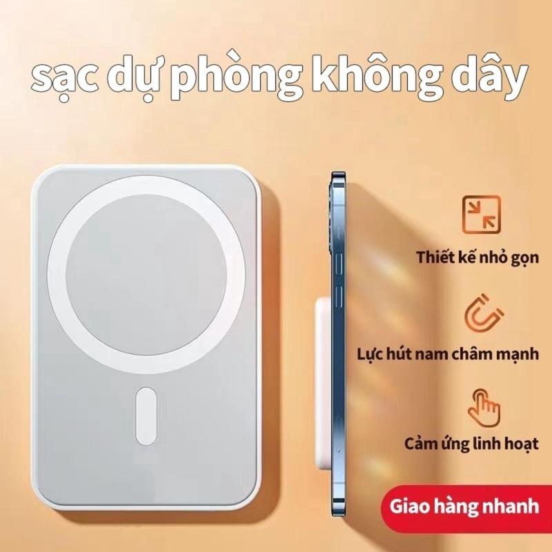 Sạc Dự Phòng Không Dây Từ Tính Sạc Nhanh Pin 5000/10000mah,Từ Máy IPone 12 - 16