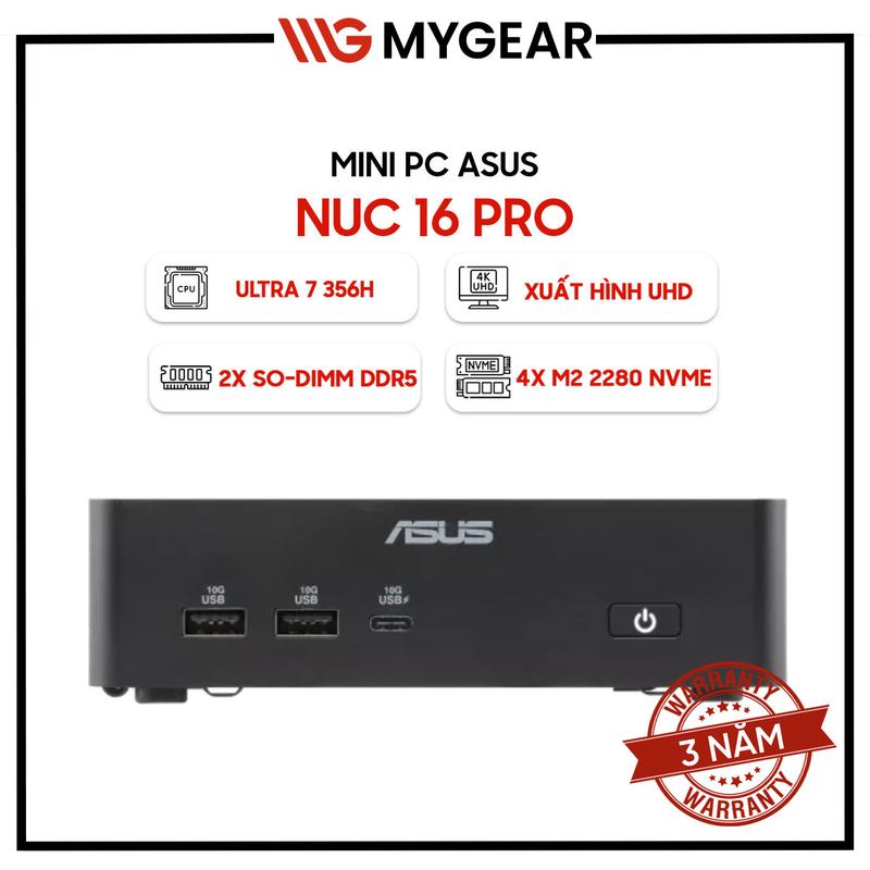 Mini PC ASUS NUC 16 Pro Intel Core Ultra 7 356H (RNUC16GDKU760000)