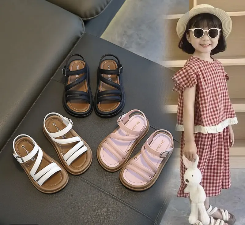 ZOOMKIDS YNTX223 Sandal Anak Fashion Balita Sandal Putih Soft Premium Strap PVC Breathable Versatile Nyaman Len 3