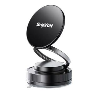 Gripvolt スマホホルダー車用 2025新モデル N55強力吸着 真空吸盤 iPhone&Android対応 軽量 コンパクト 多角度自由調節 360°回転式 安定性 車用品 携帯ホルダー 折りたたみ式 多機種対応
