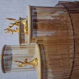 Toples kaca rusa mewah Toples snack