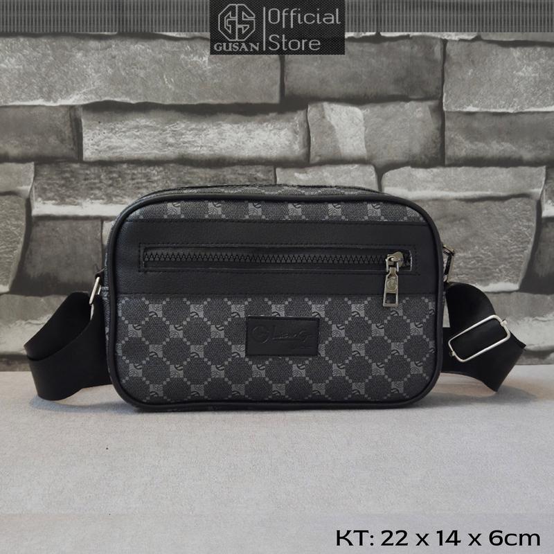 GUSAN Túi Đeo Chéo LISANGO TDC121.01, Túi Đeo Vai Chất Liệu Da PU Họa Tiết Cao Cấp Bag Nam Kích Thước 22x14x6cm Sang Trọng & Thời Trang