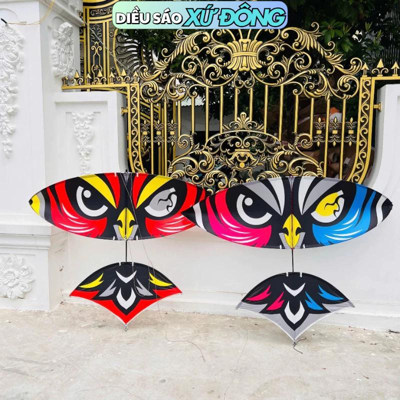 Diều Sáo Lắp Ghép Sẵn Full Cacbon Hình Cú Chột Đủ Size 1M5 1M7 2M