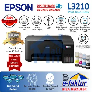 JKT PRINTER EPSON L3210 L-3210 L 3210 L3211 L-3211 L 3211 3 IN 1 Pengganti Epson L3110 Print Scan Copy A4 All in One Garansi Resmi
