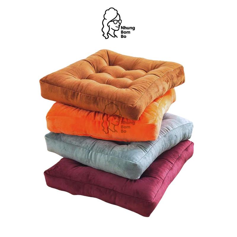 Nệm ngồi bệt vải nhung 50cm size đại đệm lót ghế giám đốc