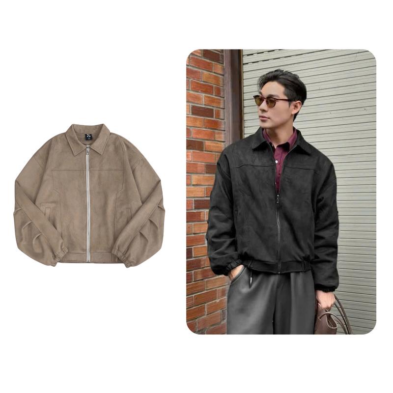 Áo khoác da lộn Moose Jack Lane Áo khoác thu đông thời trang unisex