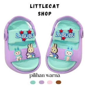 littlecatshop  Size 20-30 Dulux LABUBU MAGIC LBB 650 Sandal Anak Perempuan Lucu Sandal Anak Flip Flop Anti air bahan karet