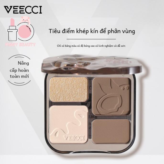 Bảng Màu Tạo Đường Viền, Veecci, Lớp Hoàn Thiện Lì Và ánh, Bảng Màu Tất Cả Trong Một, Kem Che Khuyết Điểm Bốn Màu, Hiệu Ứng Làm Sáng, Phấn Mũi Bên, Bút Máng Xé bánh tạo khối trắng vùng mặt highlight bắt