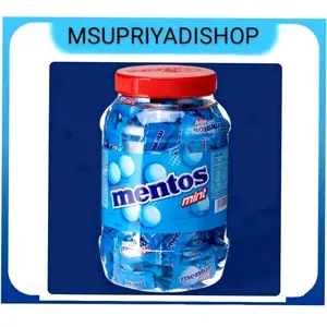 Mentos Mint Jar Isi 200 x 2.7g Permen Gum Snack murah