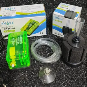 paket lengkap sponge filter aerator 1 lubang  komplit oksigen ikan