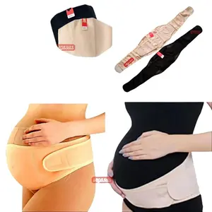 Sorex Korset Sabuk Pendukung Kehamilan Model 4427 & 4430 Maternity Support Belt Penyangga Perut Ibu Hamil Stagen Wanita All Size Adjustable Comfortable Neoprene & Linen Hitam Cream