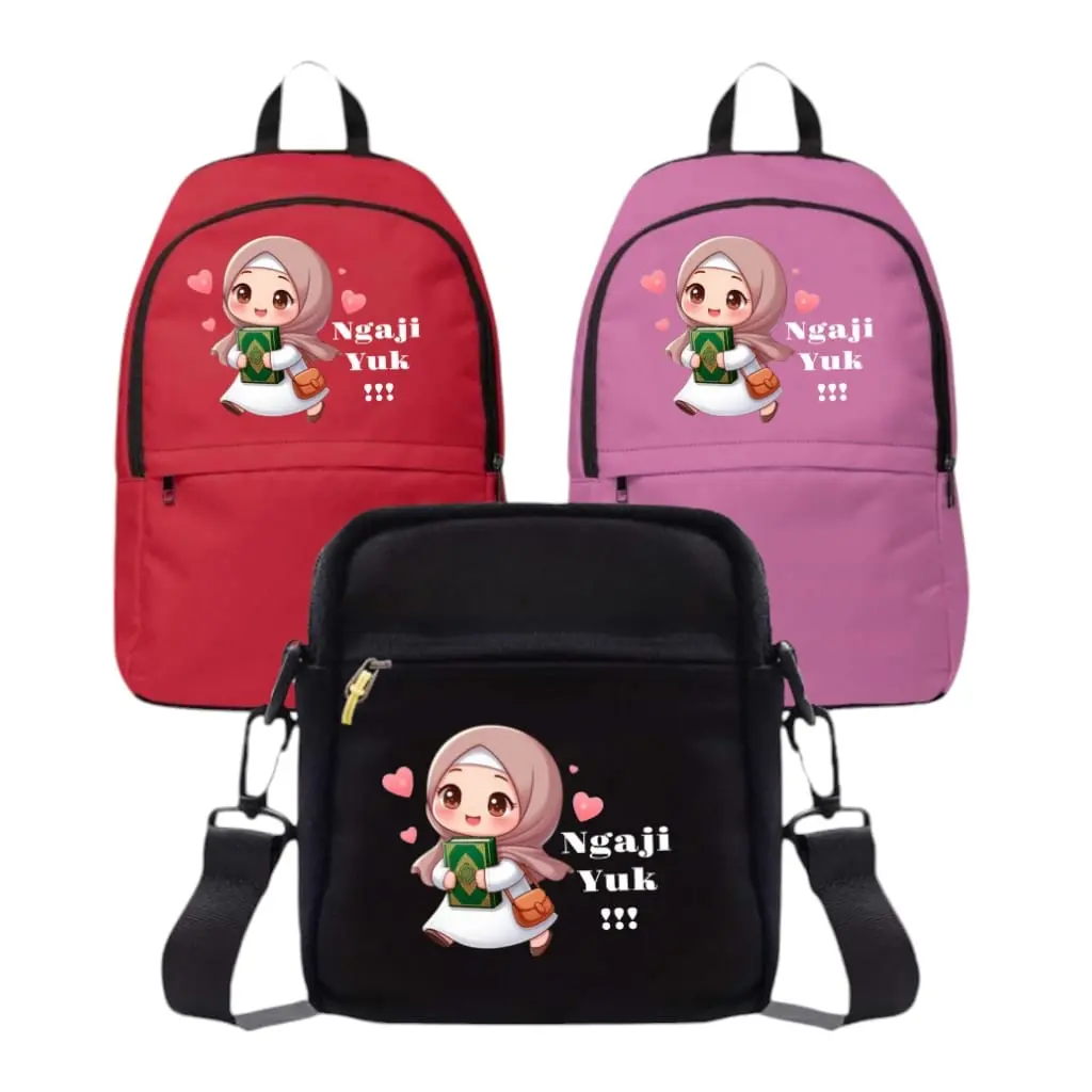 Tas Selempang Anak Perempuan Untuk Mengaji Alquran Iqro Murah Tas Ransel Anak Mengaji lucu Tas Selempang Karakter Mengaji Iqra Terlaris Mengaji TK SD SMP Cewek Terbaru