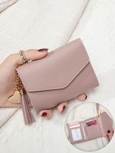 Cartera corta de tres pliegues estilo retro, múltiples ranuras para tarjetas y clips para identificación, monedero con cremallera, hebilla portátil, cartera multifuncional, portatarjetas elegante y práctica, uso diario, mini cartera regalo, para mujeres.