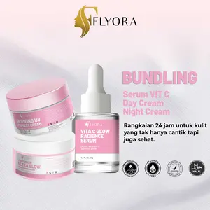 C. FLYORA - Glowing UV Protect Day Cream + Moisturizer Ultra Glow Night Cream + Vita C Glow Radience Serum