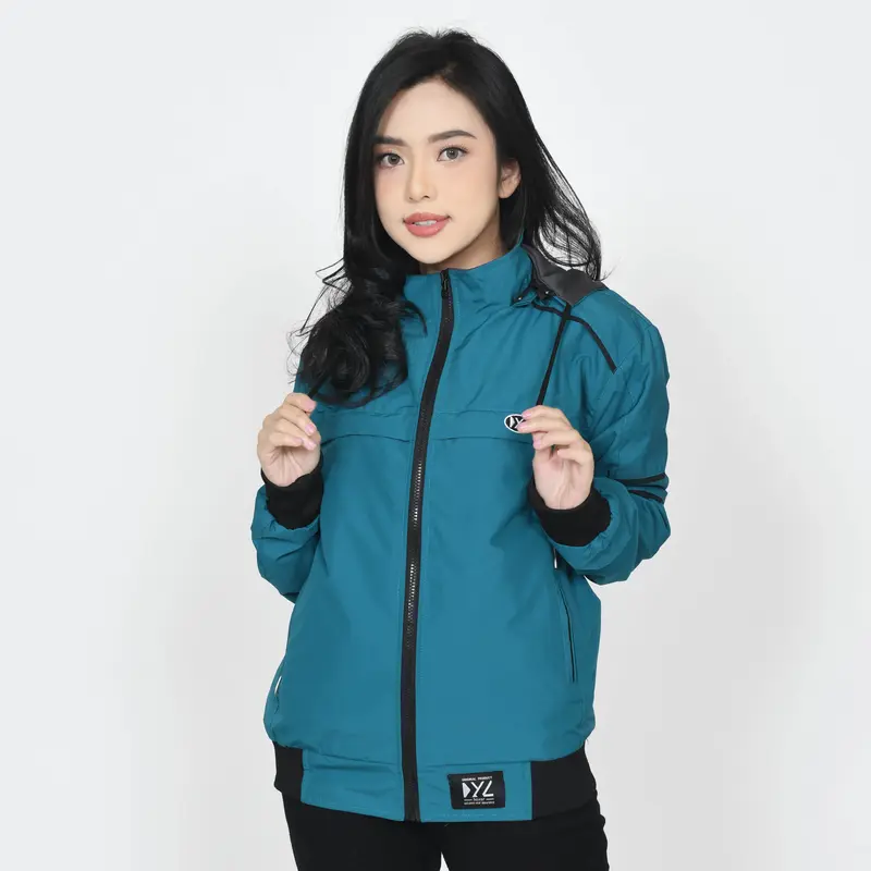 Atasan Wanita Jaket Bolak Balik BB Taslan WP Premium Original Distro Hoxer Polos Parasut Tebal Nyaman Lembut Waterproof   Kantong Keren 1