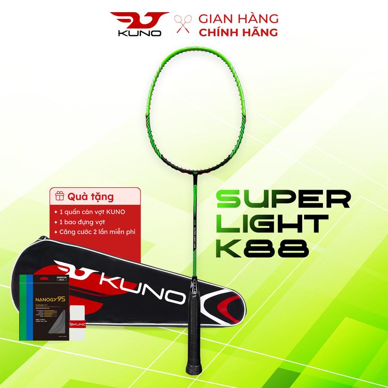 Vợt Cầu Lông KUNO Super Light K88SP Full Cacbon Trọng Lượng 6U Siêu Nhẹ Công Thủ Toàn Diện Tặng 1 Quấn Cán 1 Bao Đựng Vợt Sport