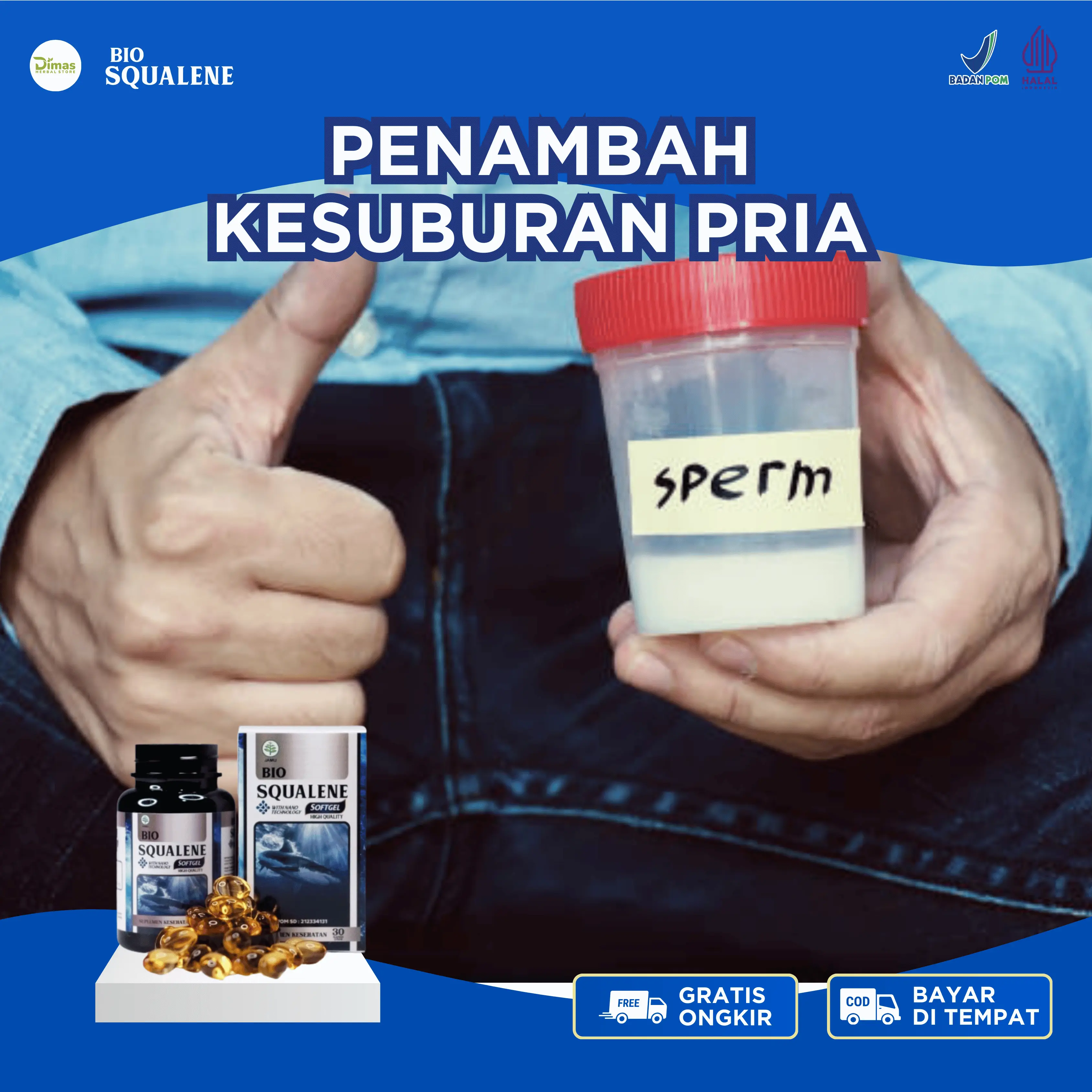Bio Squalene Ekstrak Minyak Hati Ikan Hiu Asli 100% Original Halal BPOM Isi 30 Softgel