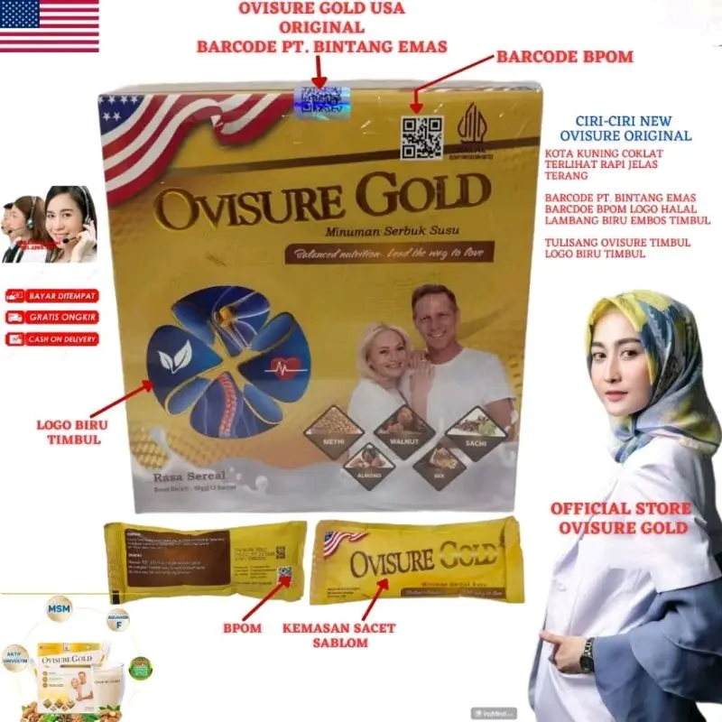 PROMO Paket 3 Box Ovisure Gold - Susu Atasi Masalah Tulang dan Sendi 1