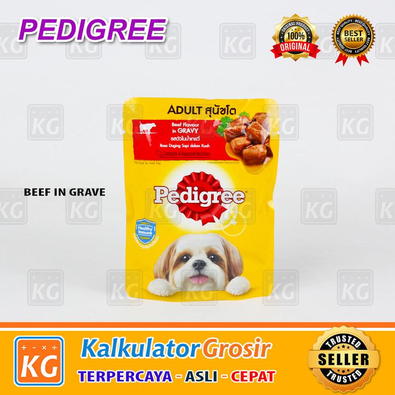Pedigree Pouch 80gr Wet Dog Food Pedigree Makanan Anjing Puppy Adult Dewasa 1