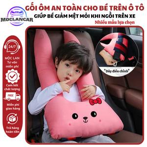 Gối Ôm, Gối Tựa Đầu Khi Ngủ Cho Bé Trên Ô Tô, Gối Ôm Chữ U Thiết Kế Họa Tiết Xinh Xắn, Dễ Thương
