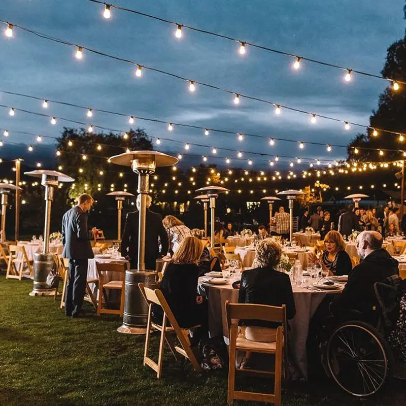 Outdoor String Lights Mains Powered, 60FT G40 LED Festoon Lights Outdoor, IP45 Waterproof Globe Garden String Lighting with 30+1 Bulbs, 2700K Indoor/Outside Patio Lights for Décor Cafe Party 6