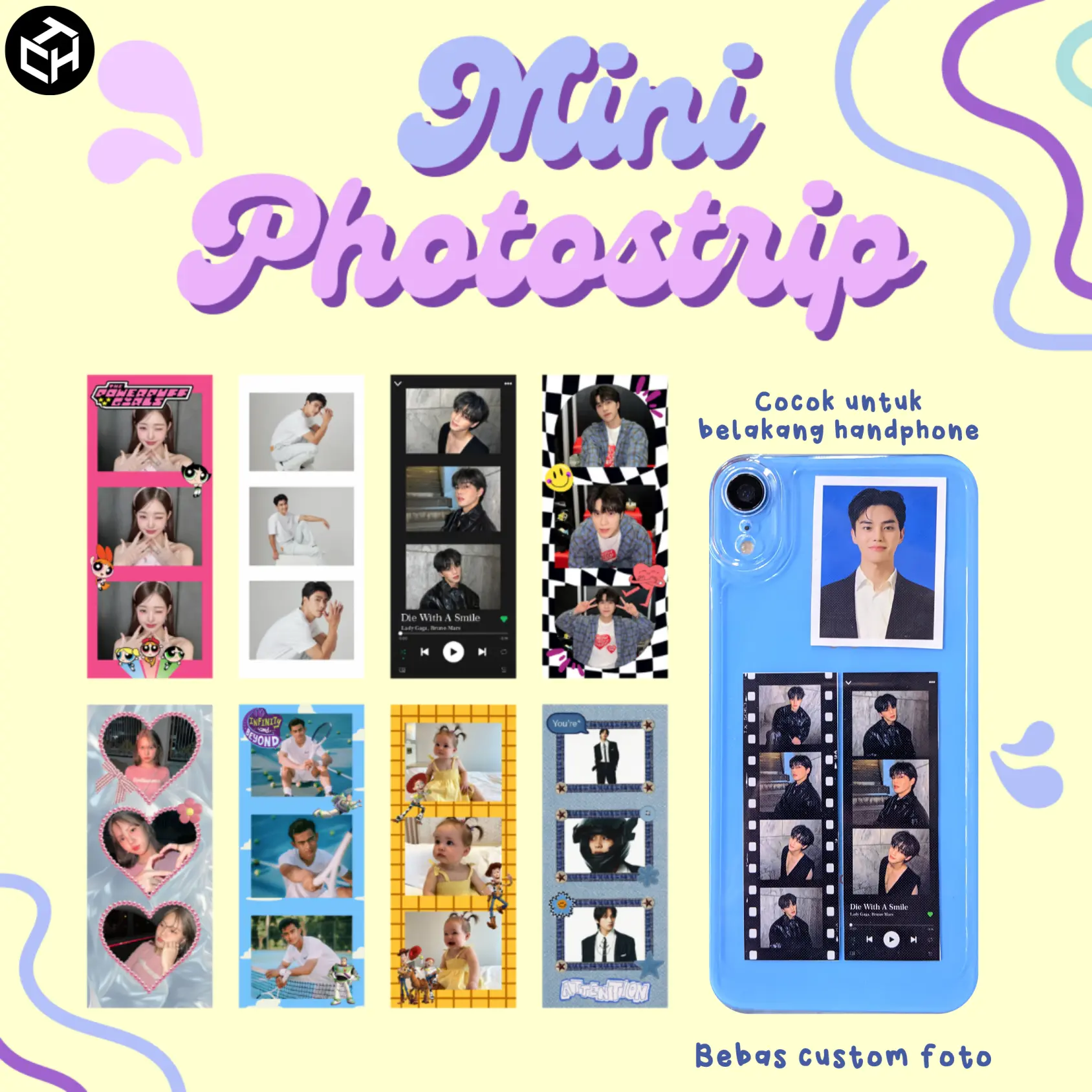 Mini Photostrip Custom Foto | Photostrip Aksesoris HP