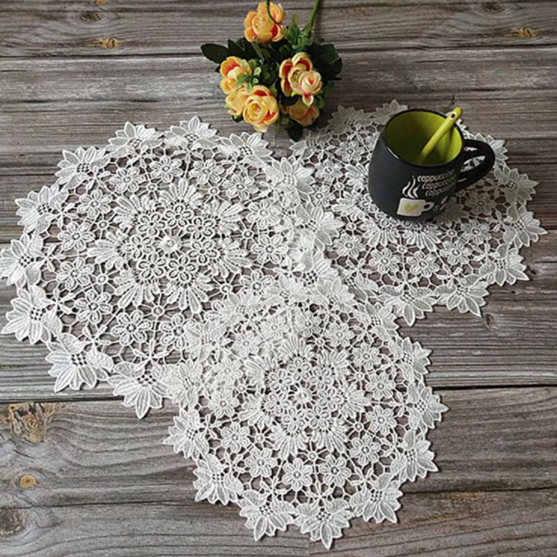 Banquet Decor Doily Lace Cotton Napkin for Kitchen Table Coasters ...