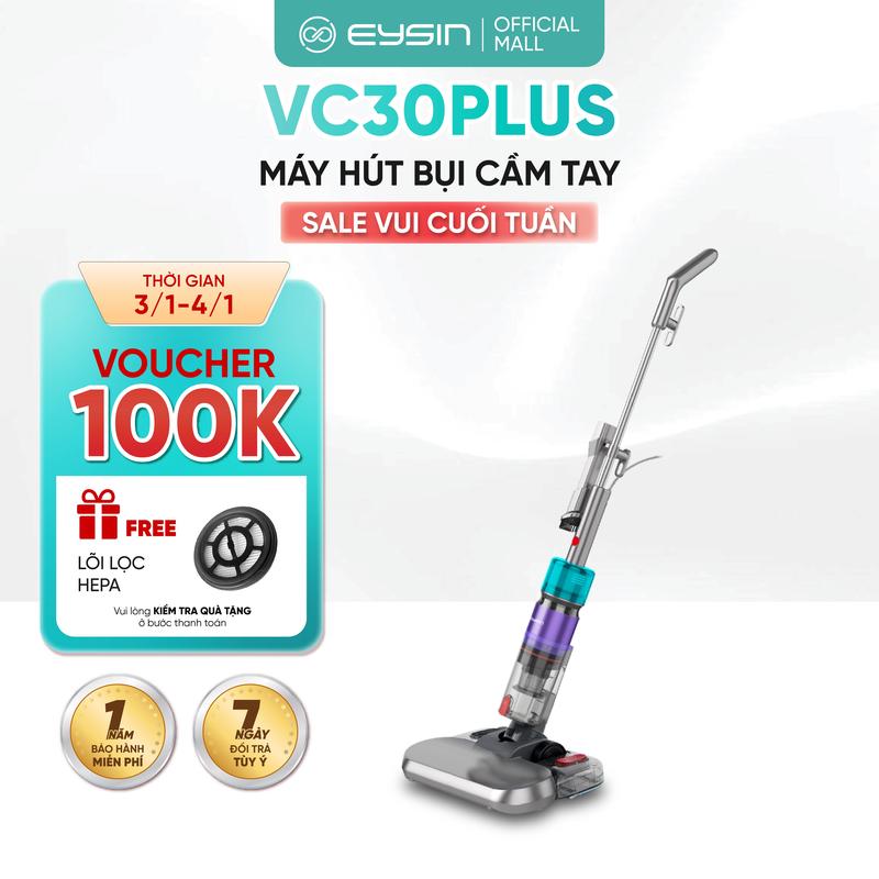  EYSIN Máy Hút Bụi Cầm Tay VC30Plus 20000Pa Lực Hút Mạnh Dễ Sử Dụng Làm Sạch 2 Trong 1 HEPA & Lau Nhà Tiện Lợi 