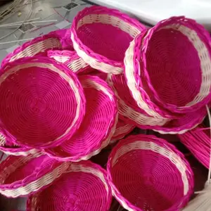 Sodan Rotan Warna pink dan ungu isi 12 pcs ukuran 16, 18, dan 20 Keranjang buah dllnya